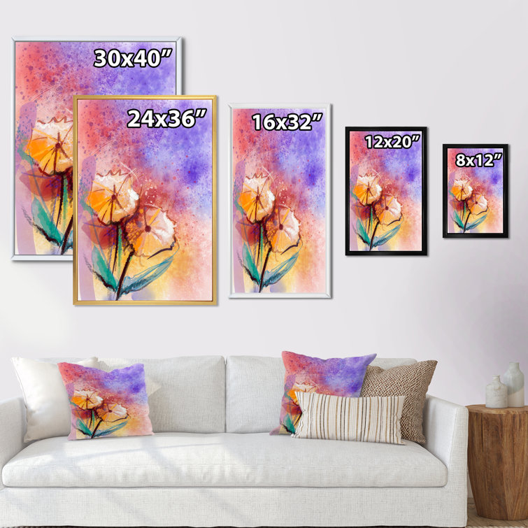 Winston Porter Paintbrush Daisy Spring Element III Framed On Canvas